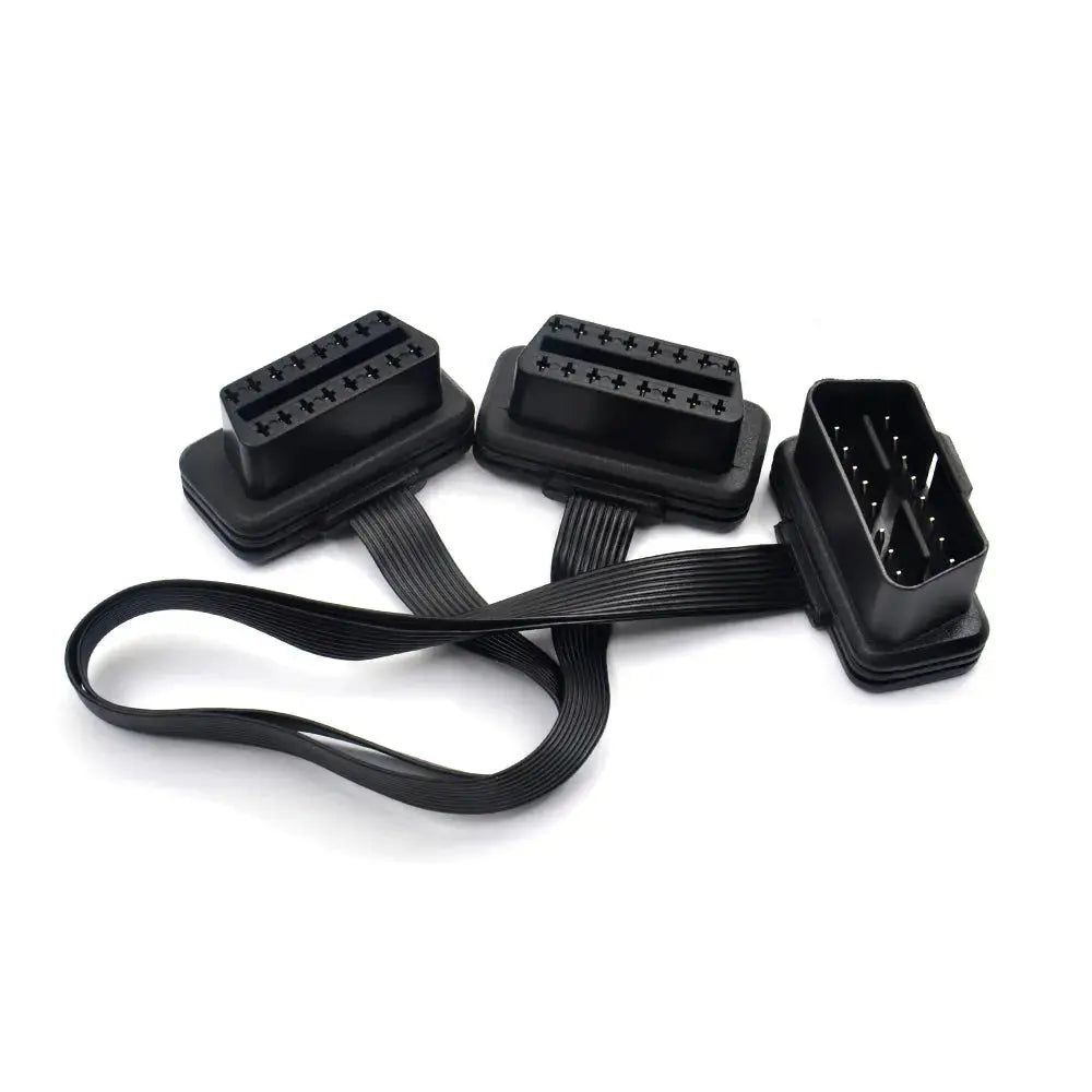 OBD II OBD2 Splitter HHO EFIE HEC CHIP Adapter Extension Cable 1-2 16 Pin Male To 16 Pin Female Connector for VP15 HHO Electric Fuel Injection Enhancer Chip HEC