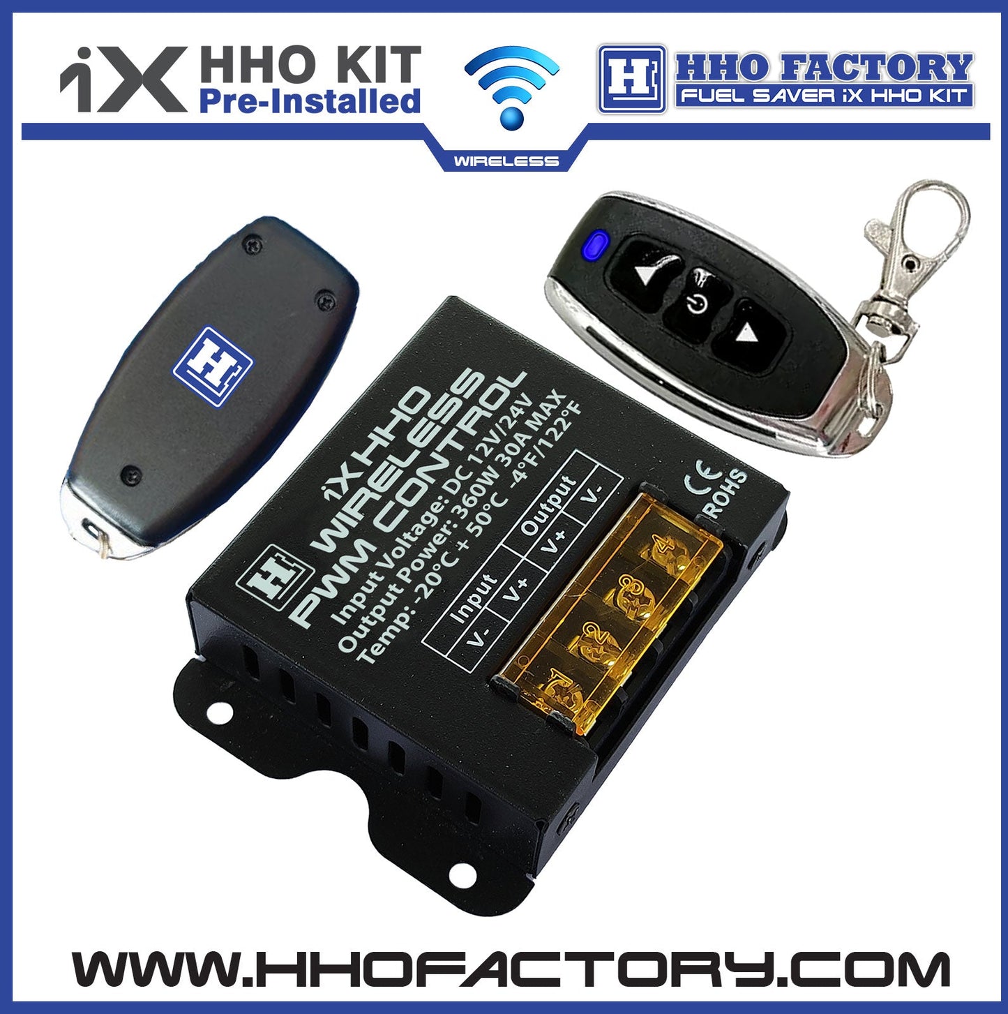 H2 iX 160 HHO kit for Cars Vans Boats gensets 1.0<5.0L engines - www.HHOKIT.ie