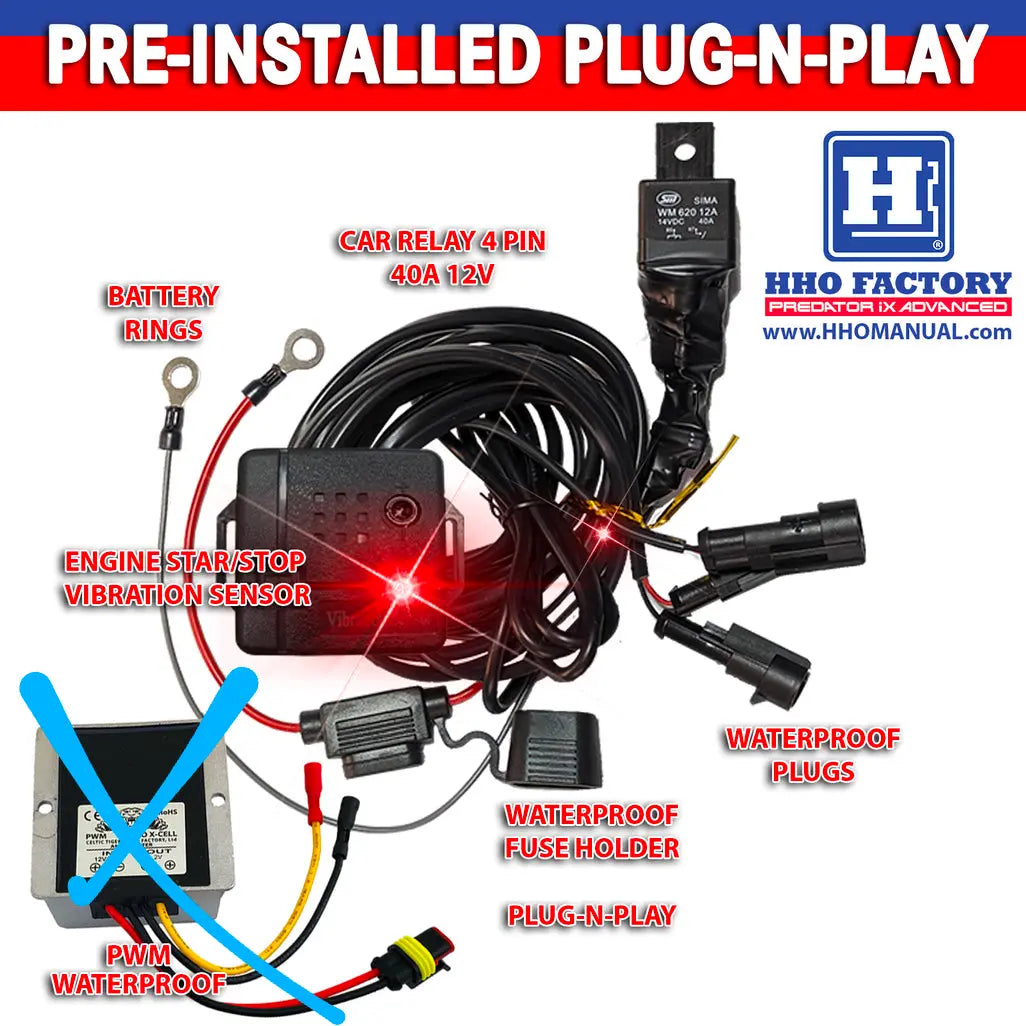 Vibration sensor and relay upgrade. - www.HHOKIT.ie