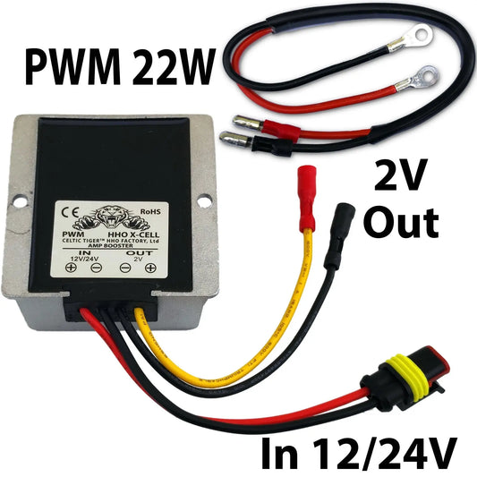 HHO PWM 22W Waterproof 12/24V to 2V Freq. 117,500 Hz Celtic Tiger - www.HHOKIT.ie